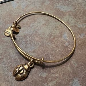 Alex & Ani gold tone Ladybug bangle